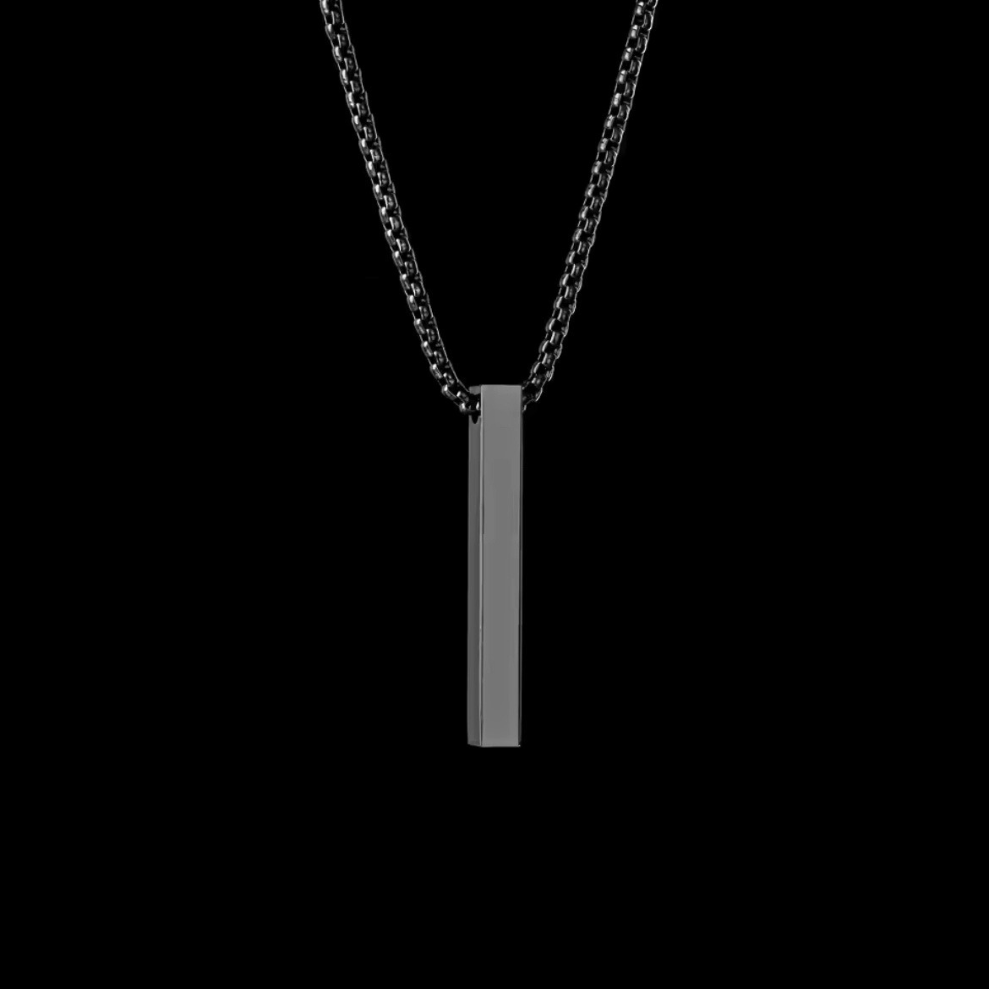 Arvinie Minimalist Bar Pendant Necklace — Stainless Steel Bar Necklace in Gold, Silver, or Black