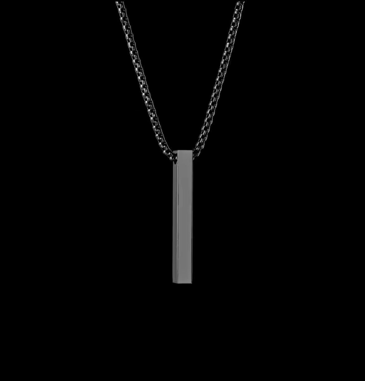 Arvinie Minimalist Bar Pendant Necklace — Stainless Steel Bar Necklace in Gold, Silver, or Black