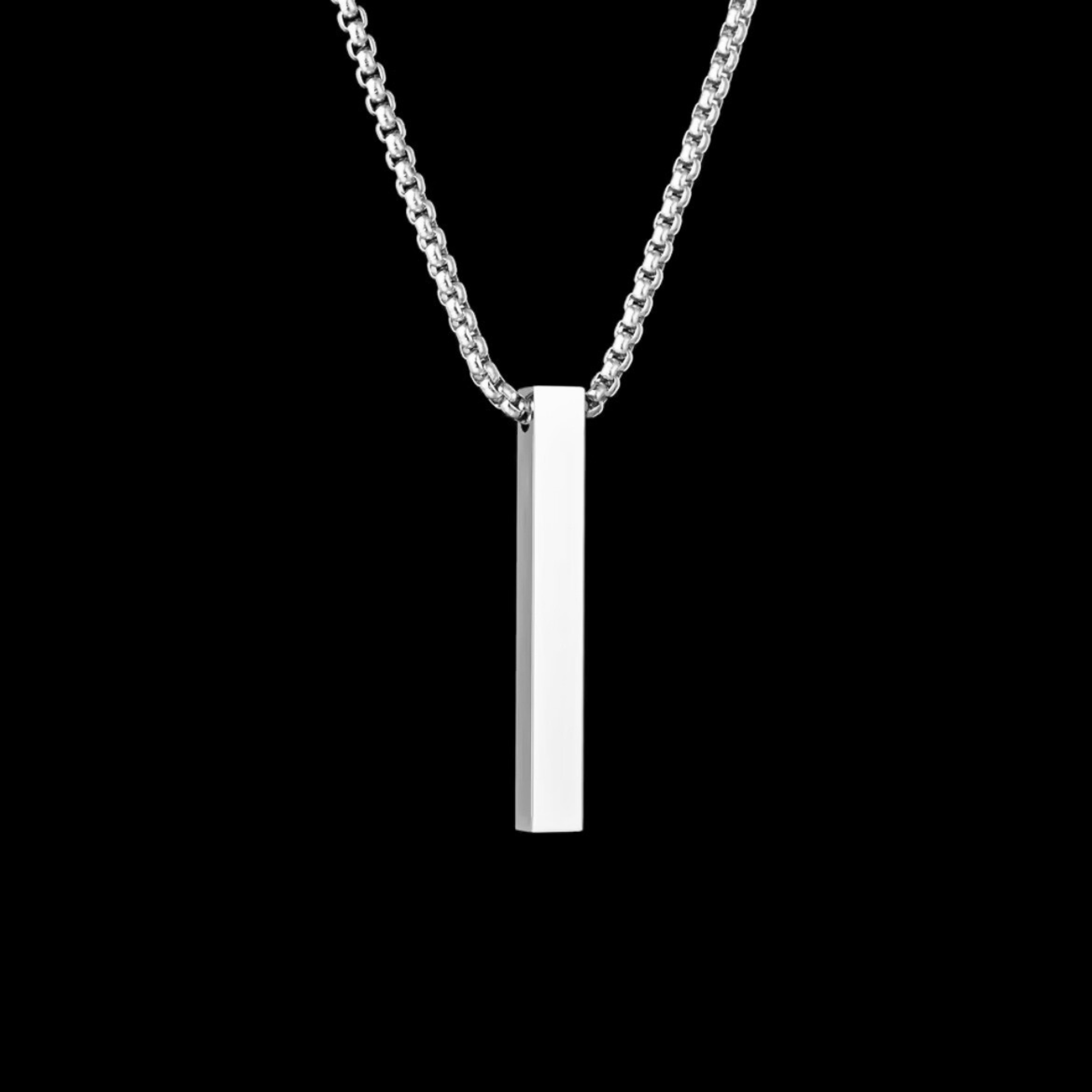 Arvinie Minimalist Bar Pendant Necklace — Stainless Steel Bar Necklace in Gold, Silver, or Black